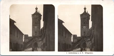 Germany, Rothenburg ob der Tauber, Klingentor, Vintage Print, ca.1900, Stereo 