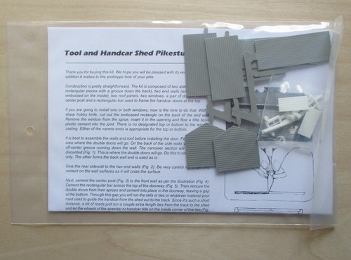 Tool & Handcar Shed Building Kit HO Scale Layout Diorama Pikestuff - Picture 3 of 3