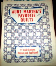 Lot of 8 Vintage AUNT MARTHA'S  QUILT PATTERN BOOKS Pieced,  Appliqué -