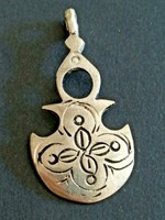 ANCIENT SILVER DECORATED AXE AMULET PENDANT WEARABLE