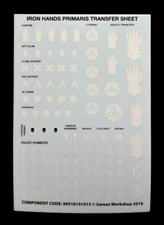 Primaris Iron Hands Transfer Sheet Upgrades Decals Warhammer 40K Space Marines 