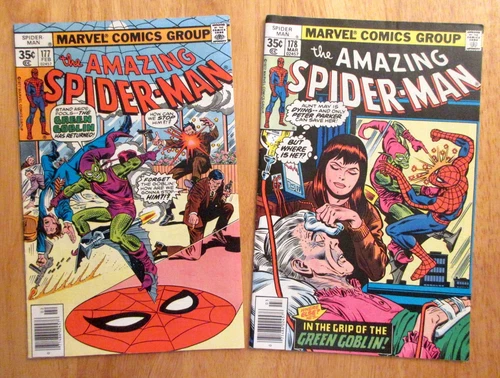 Lot of 2 AMAZING SPIDER-MAN: #177, 178 (VF or VF/VF-) Bright, Colorful & Glossy!