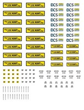 S Scale  1/64th  Truck / Trailer Decals. "JB Hunt DCS "