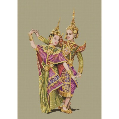 PINN CROSS STITCH KIT : DANCE DURING THE REIGN OF KING RAMA V (TD-20)