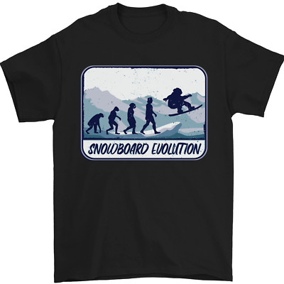 Snowboard Evolution Lustig Snowboarder Herren 100% Baumwolle