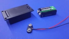 Custom MOUNT 9 volt - flush mount panel project mount - 9v battery box & cable