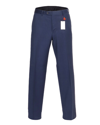 NWT ISAIA Napoli PANTS dress grisaille Navy blue wool trousers luxury Italy 50