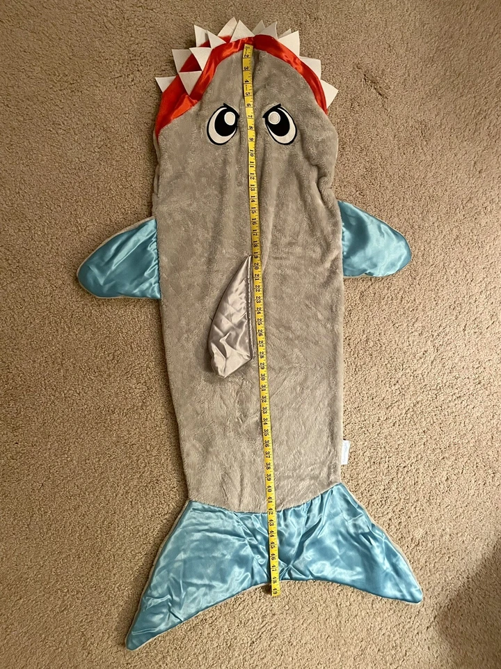 Новый без ценников уютный мягкий флисовый детский спальный мешок с хвостом акулы подарок - Изображение 2 из 4