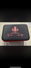 Protective Microphone Case Black and Red Storage Box