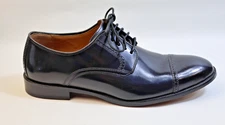 Johnston & Murphy Cap Toe Dress Shoes - Black Leather - Mens Size 9.5 D