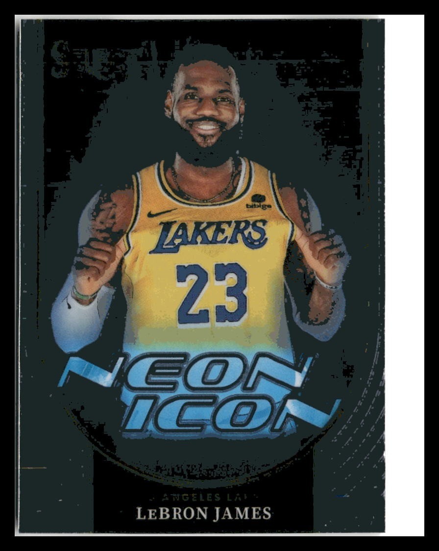 2023-24 Panini Select #12 LeBron James Neon Icon