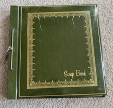 Vintage Green String-Tied Scrapbook Album, 12×14”