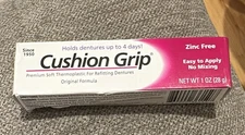 Cushion Grip Thermoplastic Denture Adhesive 1 Oz - 100% Waterproof & Zinc Free
