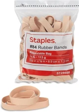 Staples 831636 Economy Rubber Bands Size #84 Beige 