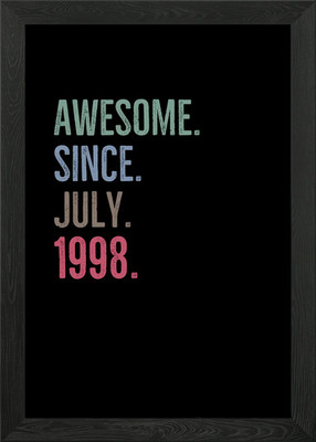 Awesome Since July 1998 Gerahmtes Wandbild Poster Leinwanddruck Bild