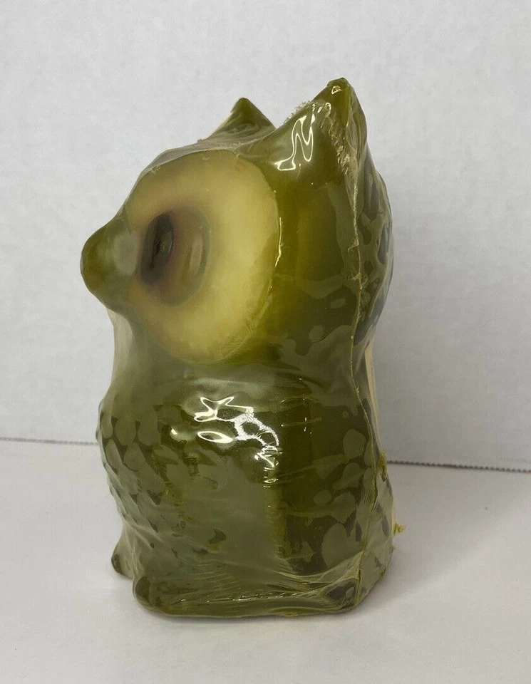 Vintage Owl Figurine Candle Mid Century Patio "Glo-Bug" Citronella candle - Image 2 of 4