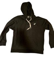 ASICS Men  s Sweater Large Black   Athletic Pullover Pre-Owned