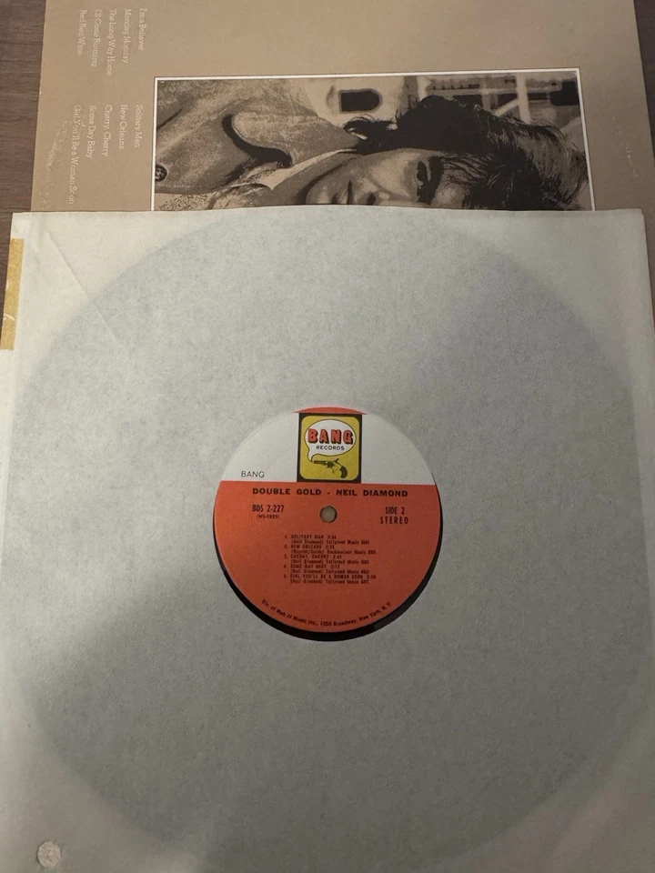 NEIL DIAMOND "DOUBLE GOLD" (RARE VINYL X2 / 1ST REL- 1973) - BANG Records - Image 4 of 4