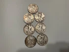 Lot of 7 Walking Liberty 90% Silver Half Dollars ~ 1943, 1944, 1945