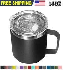 14oz Insulated Coffee Mug with Handle |StainlessSteelTravelTumbler new year sale