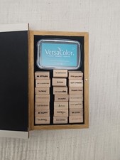 VERSA COLOR STAMP KIT WITH INK PAD, 21 STAMPS, INSIDE EIFEL TOWER STORAGE BOX