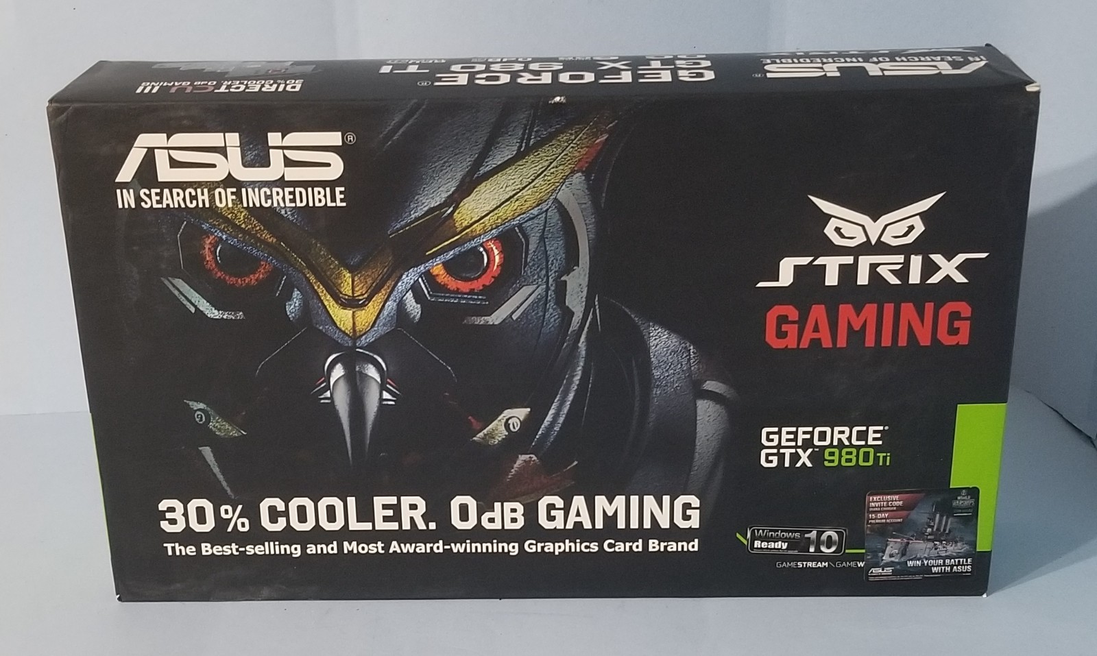 ASUS Strix GeForce GTX 980Ti 6GB GPU STRIX-GTX980Ti-DC3OC-6GD5. Available Now for $120.00