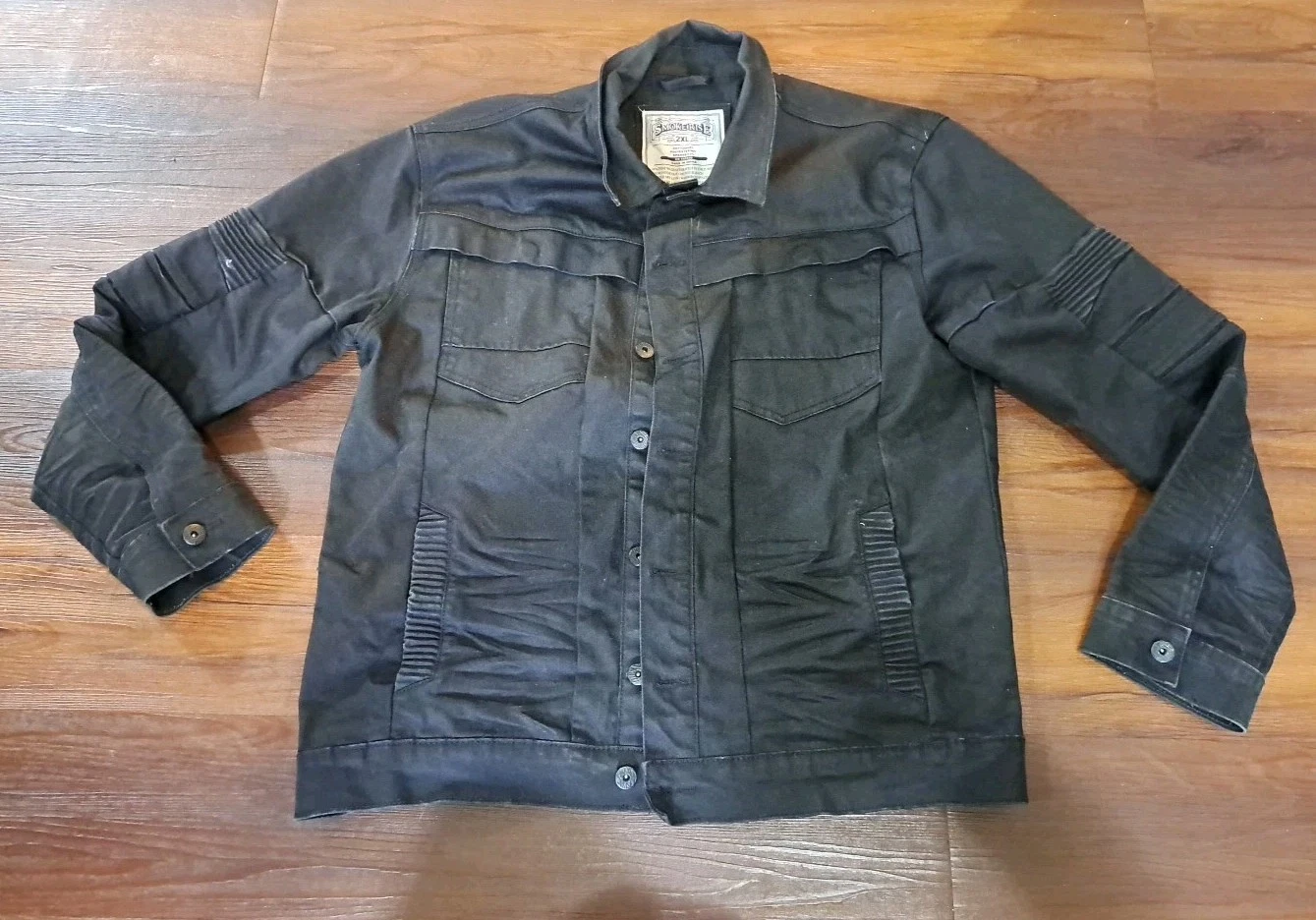 Smokerise Black Denim Jacket Size 2XL