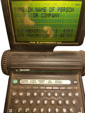 Vintage Electrodex Plus Rolodex 64k Data Directory No Adapter Works w/ Batteries