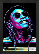 Wwiz khalifa Pop Art Portrait Framed Wall Art Poster Canvas Print Picture