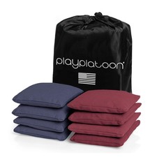 Play Platoon Premium Weather Resistant Cornhole Bags - Burgundy Navy Blue