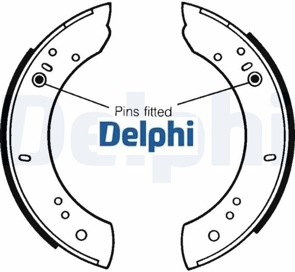 Delphi LS1072 Bremsbackensatz 4 Bremsbacken Trommelbremse FüR Land Rover-image