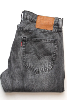 Levi's 502 regular tapered Big E men's jeans W32 L32 mid grey stretch LEVJ907