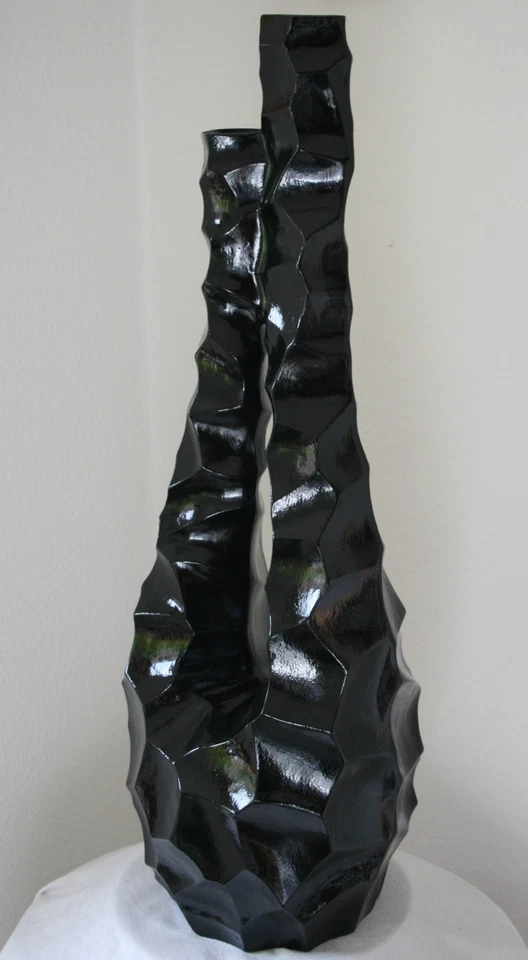 Bodenvase Dekovase Vase 80 cm GROß modern elegant Keramik Handarbeit Portugal  - Bild 3 von 4