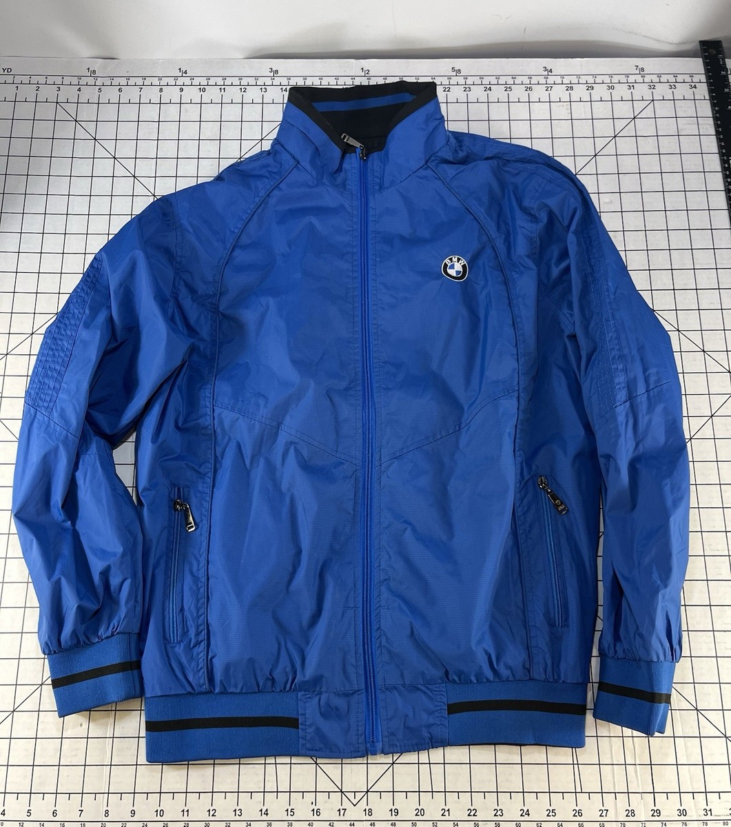 Vintage BMW Reversible Bomber Jacket Blue/Black Full Zip Racing F1