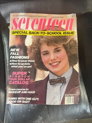 Vtg Seventeen Magazine August 1980 Back-to-School Issue Fashion Beauty Teen Ads