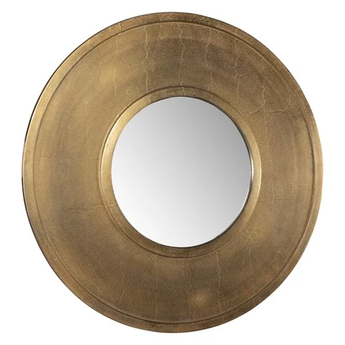 Uttermost 07088 Axel 30" Diameter Circular Framed Bathroom Mirror - Brass - Picture 3 of 6