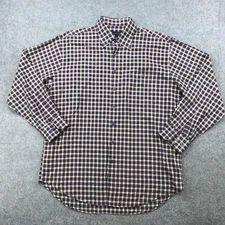 Scott Barber Shirt Mens Large Check Button Down Pocket Classic Dress Work Casual