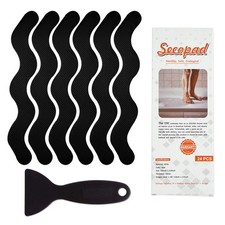 Secopad 24-PCS Anti-Slip Bathtub Stickers w/ Scraper for Showers Stairs Boats -