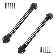 Gate Spring, Adjustable Self Closing Gate Closer, Black, 2 Pack 11 Inch