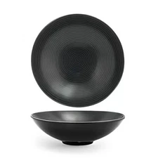 FOH DBO007BKP22 Spiral Ink 8.25" Wide Bowl - 6 / CS