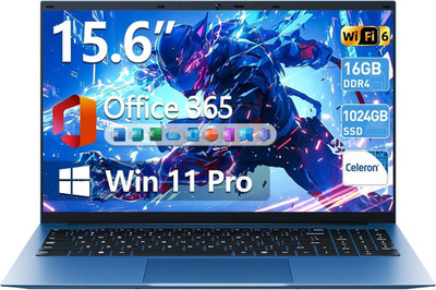 15.6 Inch Laptop Computer with Windows 11 Pro Laptops, 16GB RAM 1024GB SSD, Offi