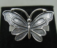 Stylish Genuine Sterling Silver Ring Butterfly Solid 925 Hallmarked Empress
