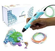 P1 3D Printing Pen with Display Includes 3D Pen 3 Starter Colors SCRIB3d BNIB