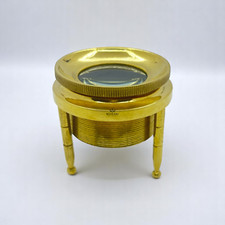 Brass Magnifying Glass Tripod Desk Lens Antique Style Map Reader Decor Gift