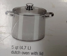 Cooks Tools Cookware 5 Qt Stainless Stockpot Dutch Oven Frying Pan Saute Pot Lid