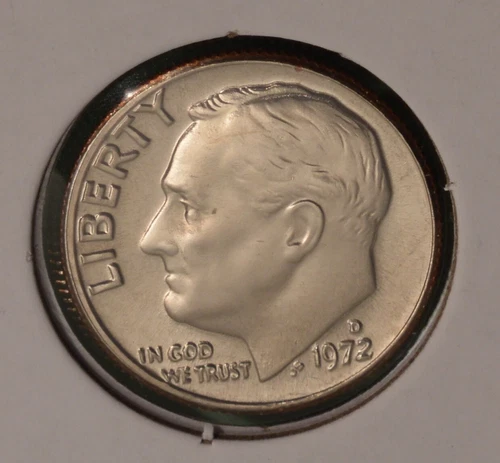 1972 D - Roosevelt Dime - B/U  Uncirculated from mint roll