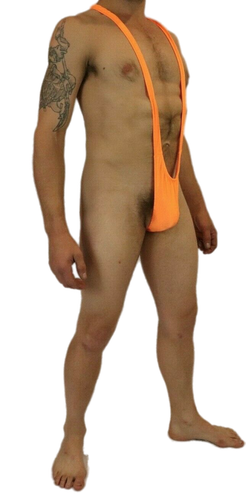 Mankini Borat Orange Thong Bodysuit Swimsuit Lingerie Underwear Sexy - Picture 8 of 8