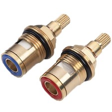 Ventiloberteil 1/2 Zoll Keramikkartusche Ersatz Messinganschluss 2 Stück