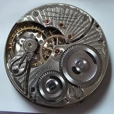 CLEAN VINTAGE 16 SIZE ILLINOIS BUNN SPECIAL 21 JEWEL POCKET WATCH PARTS MODEL 9