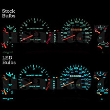 Dash Instrument Cluster Gauge White Led Light Kit Fits 94-97 Dodge Ram 1500 2500